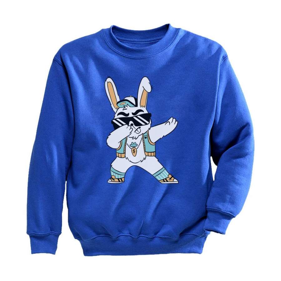 Dabbing Bunny Youth Kids Sweatshirt