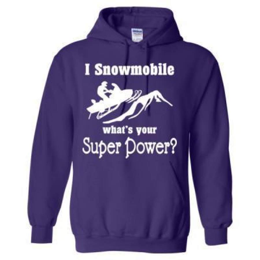 AGR I Snowmobile Whats Your Super Power – Heavy Blend™ Hooded Sweatshirt