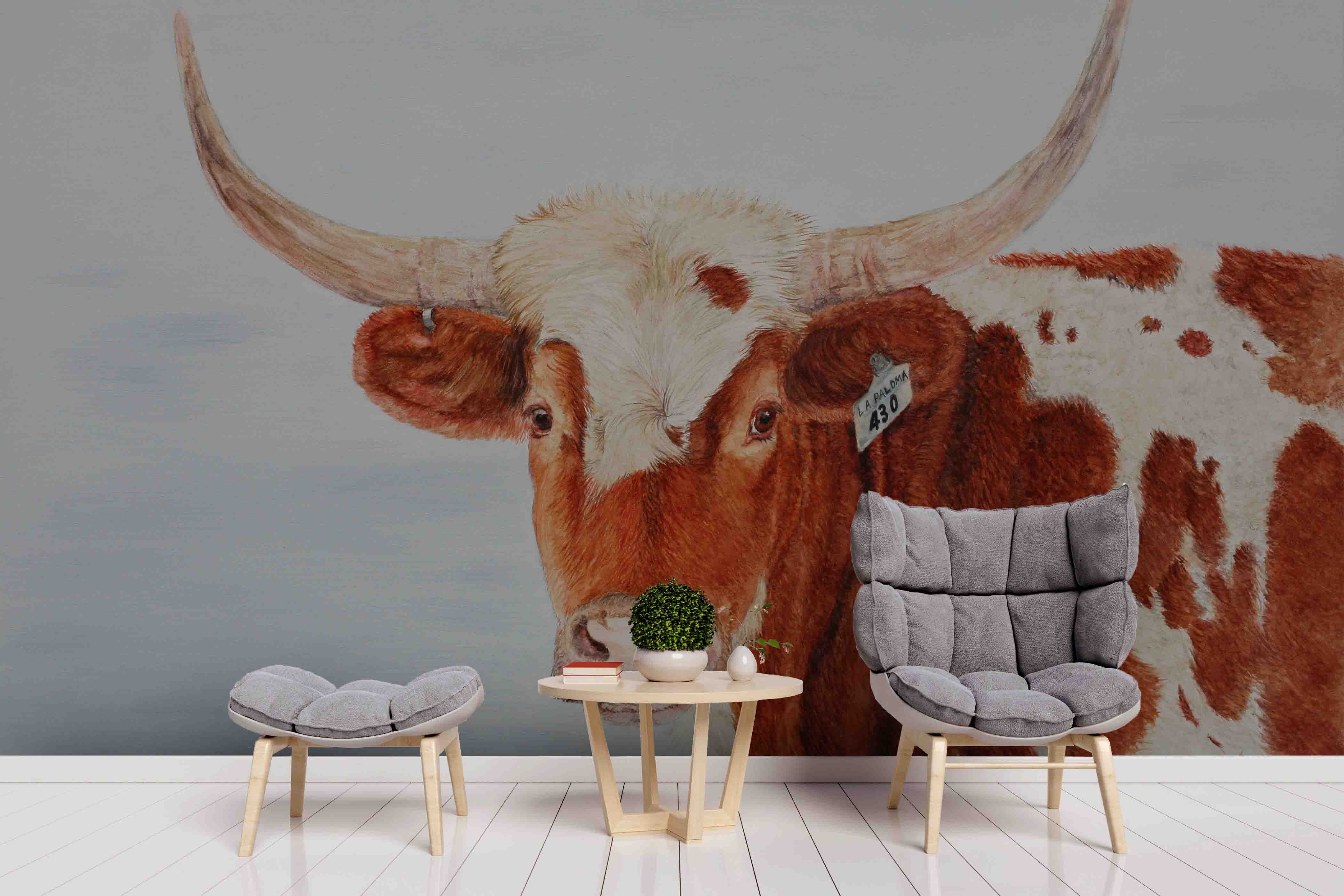 3D Realistic Yak Animal Wall Mural Wallpaper Lxl 1602