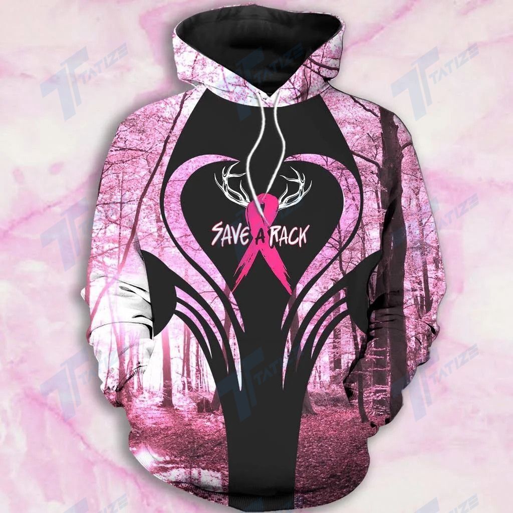 Breast cancer hunting save a rack 3D All Over Printed Shirt, Sweatshirt, Hoodie, Bomber Jacket Size S – 5XL