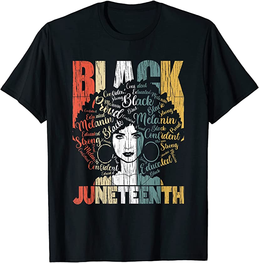 African American Strong Black Woman Juneteenth 1865 T-Shirt