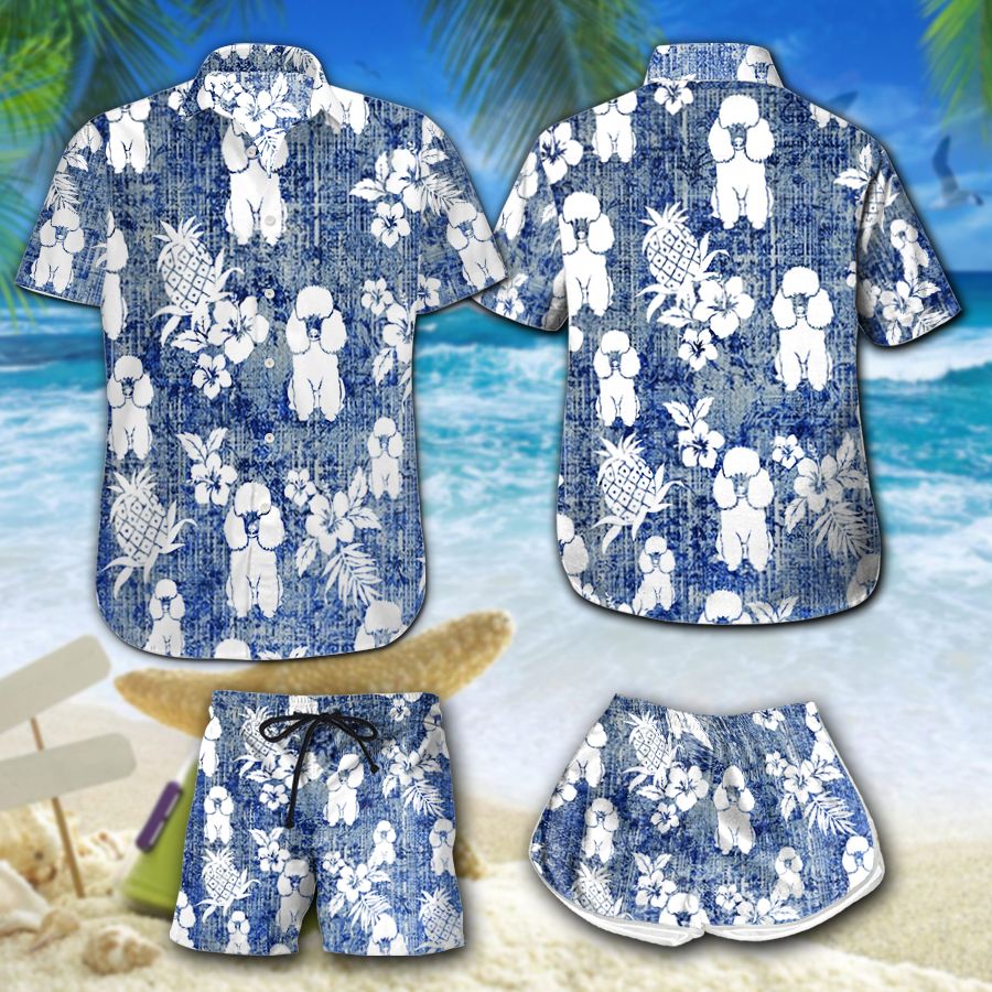 Poodle And Pineapple Pattern Hawaii Shirt Ha47845