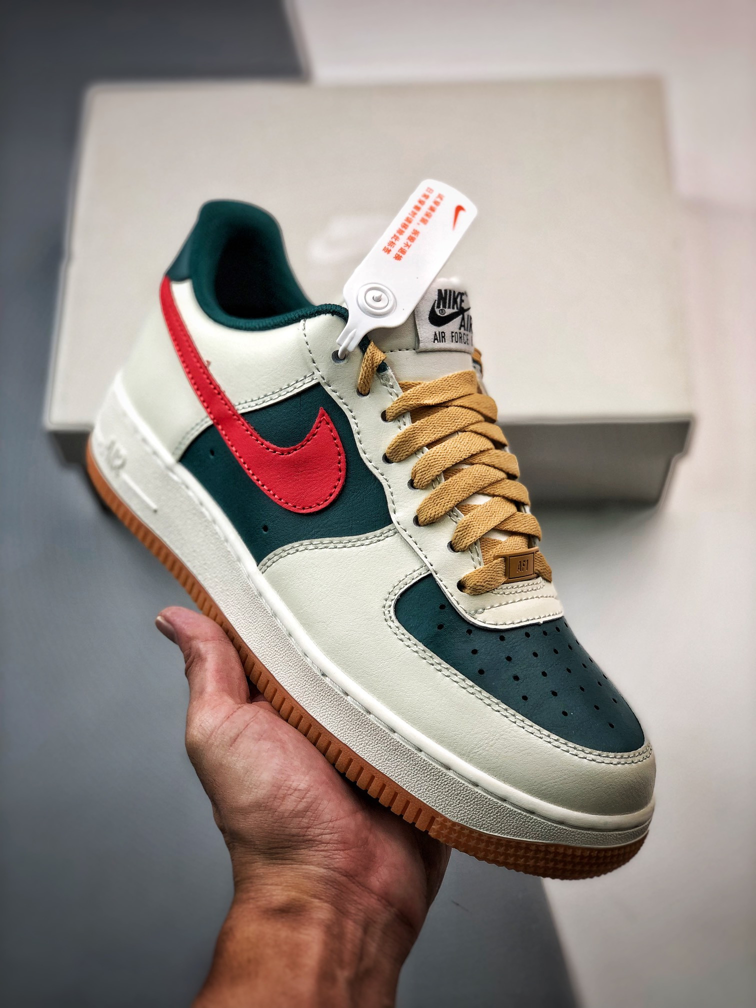 Nike Air Force 1 Low Dark Green Sail FD9063-163 5340333 ...