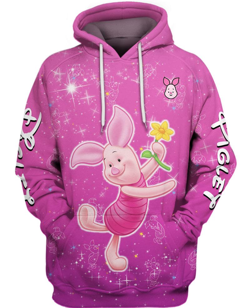 Piglet Hoodie, Winnie The Pooh Hoodie, Winnie Pooh Shirt, Piglet Shirt Cartoon, DN Character Hoodie, Piglet Hoodie Women, Gift For Her