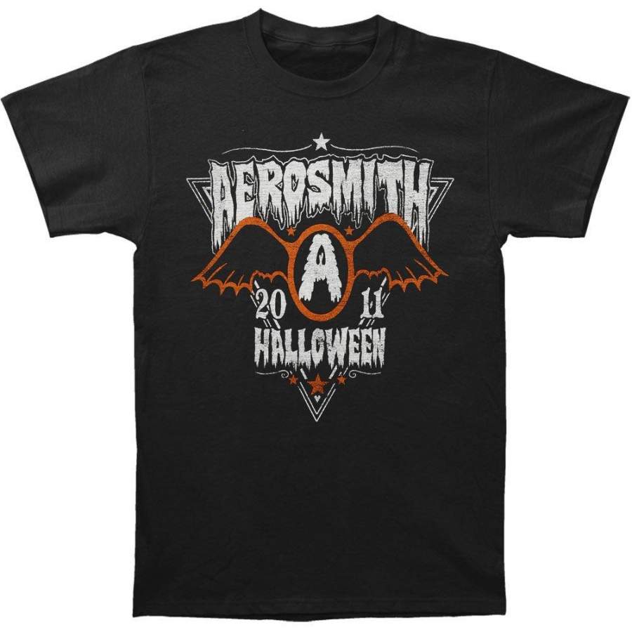 Aerosmith Men’s Halloween 2011 Tour Slim Fit T-Shirt Black