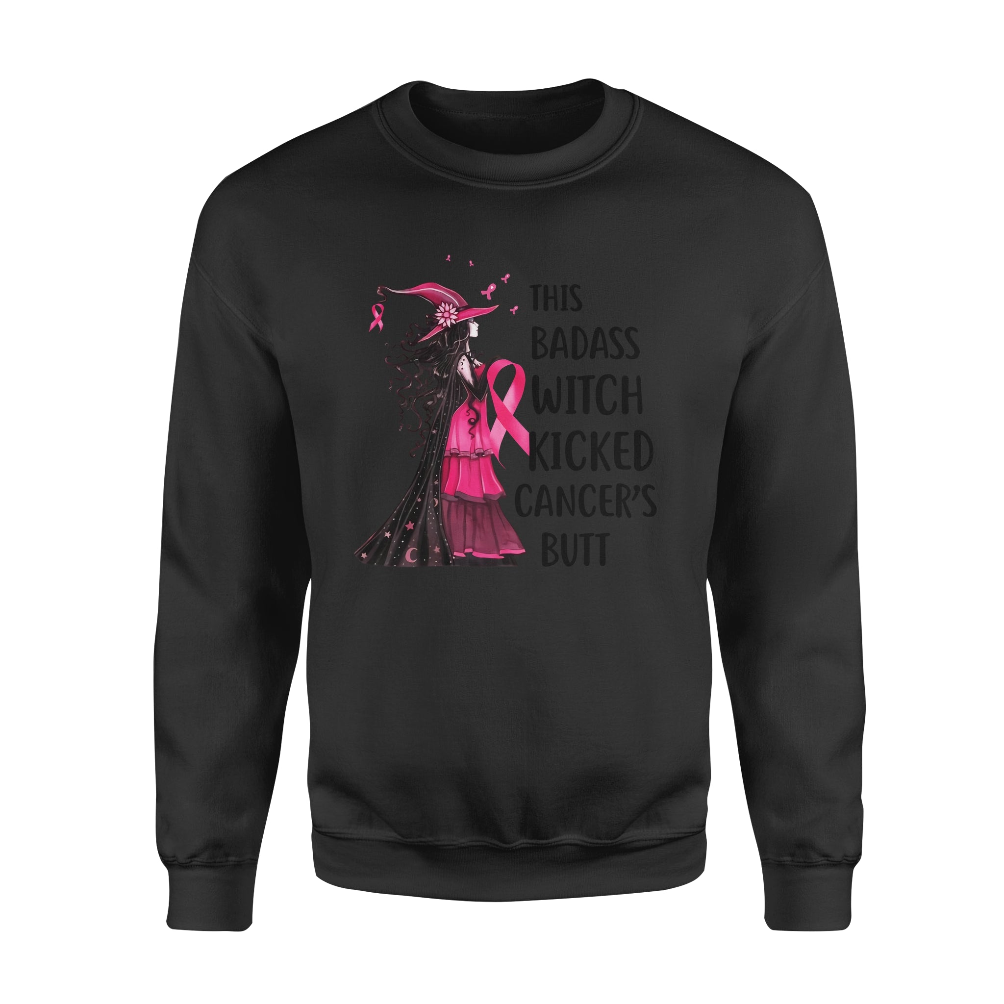 Witch This Badass Witch Kicked Cancer’s Butt – Standard Crew Neck Sweatshirt