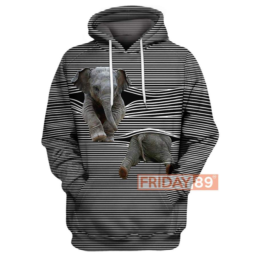 Funny Elephant 3D Print Hoodie