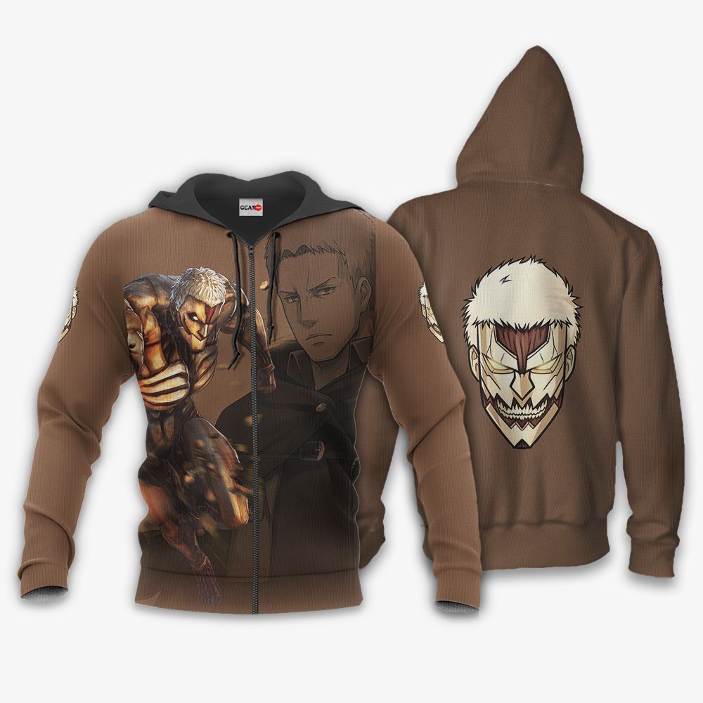 AOT Armored Titan Hoodie Shirt Attack On Titan Anime Zip Jacket