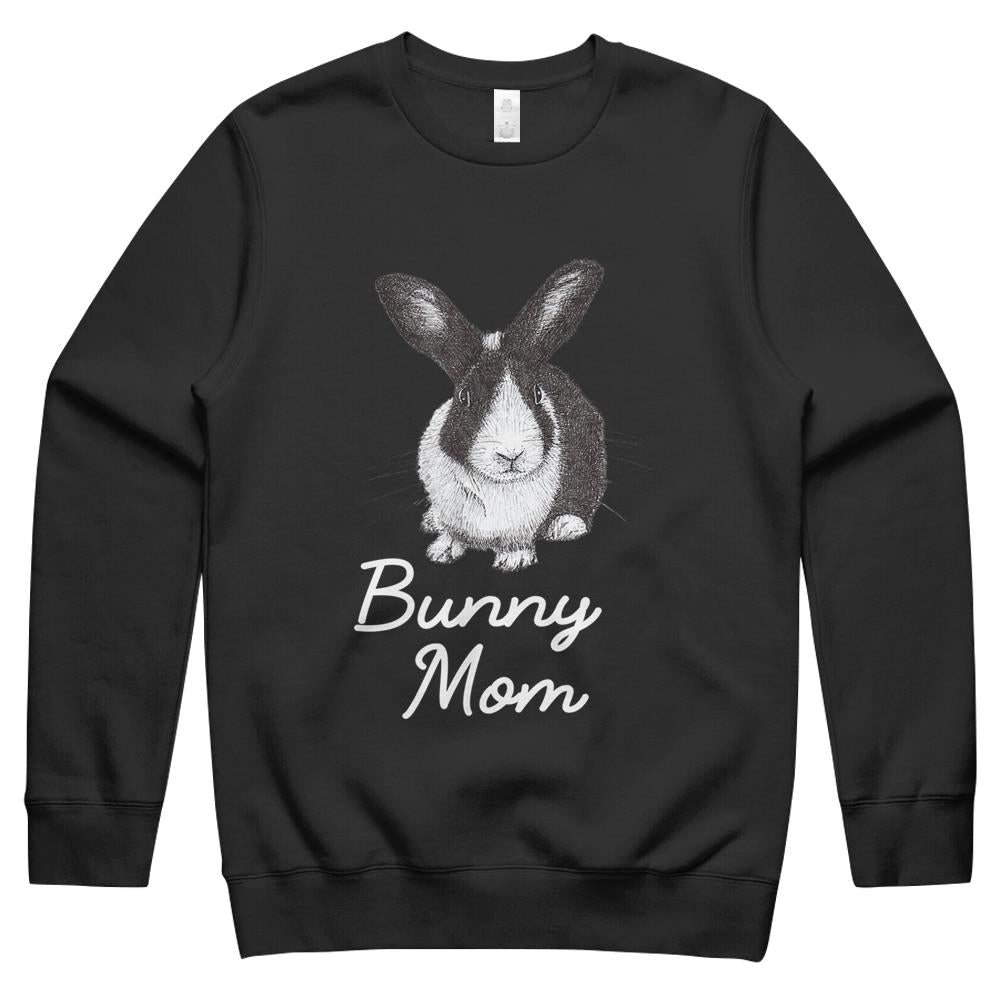 Dutch Bunny Rabbit Mom Drawing Crewneck Sweatshirt