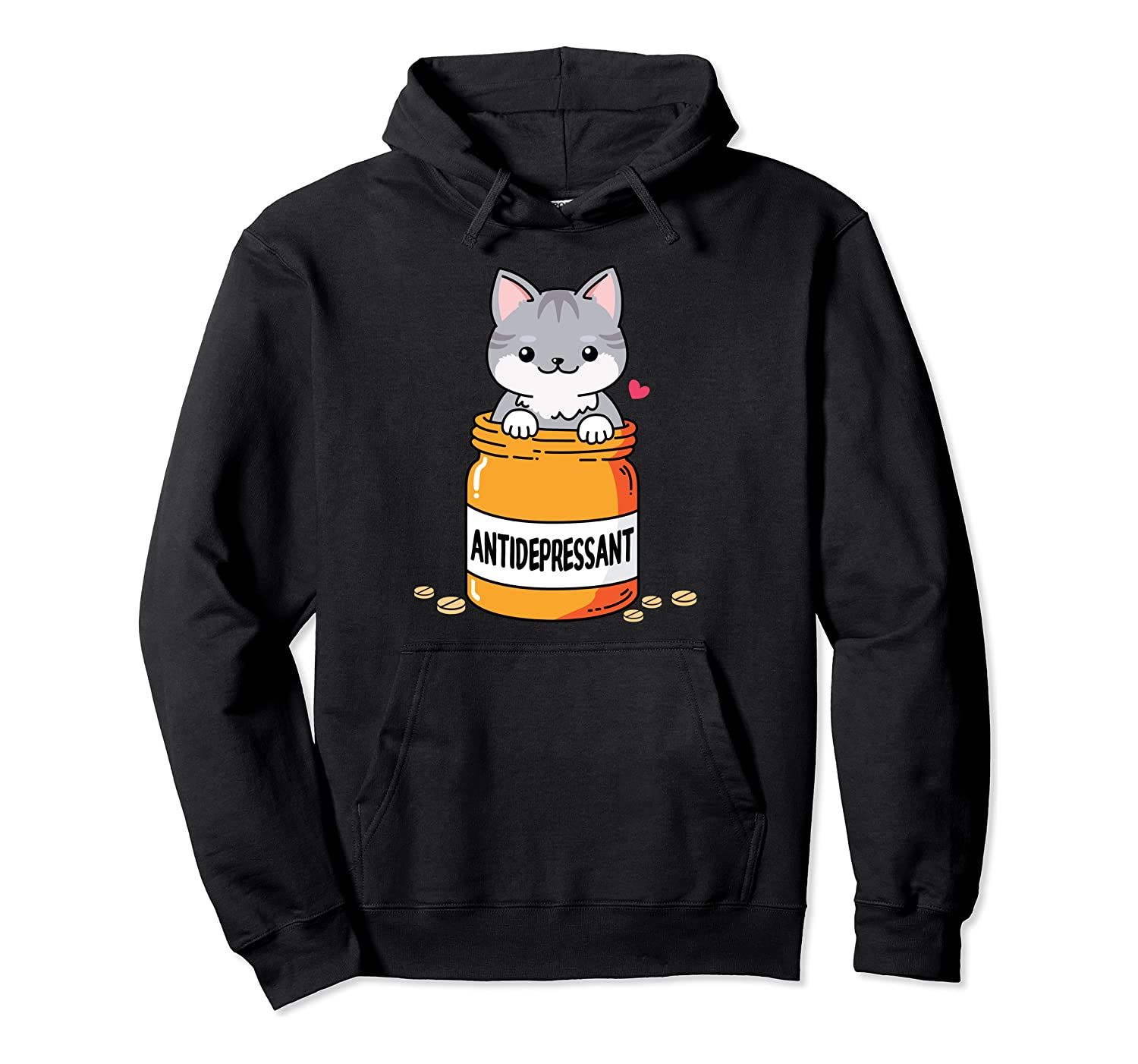 Antidepressant Funny Cute Cat Antidepressant Kitten Gift Pullover Hoodie, T-Shirt, Sweatshirt