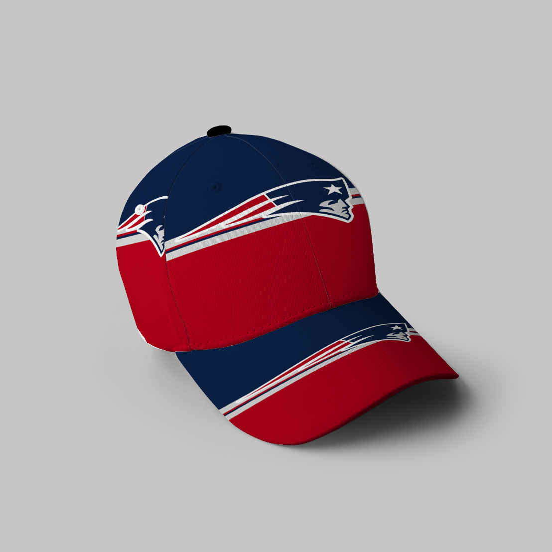 New England Patriots Red Blue1 3D Printing Baseball Cap Classic Hat