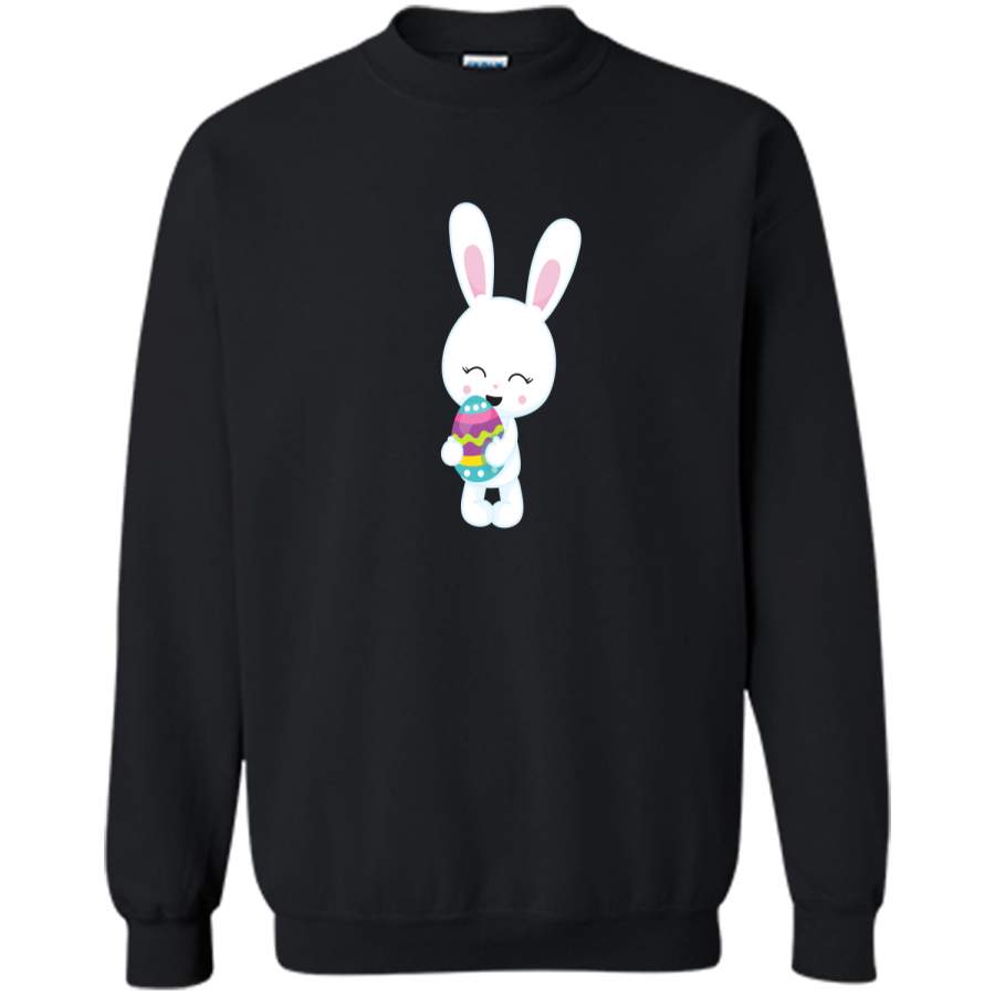 Cute Easter Bunny Graphic T-Shirt Printed Crewneck Pullover Sweatshirt 8 oz