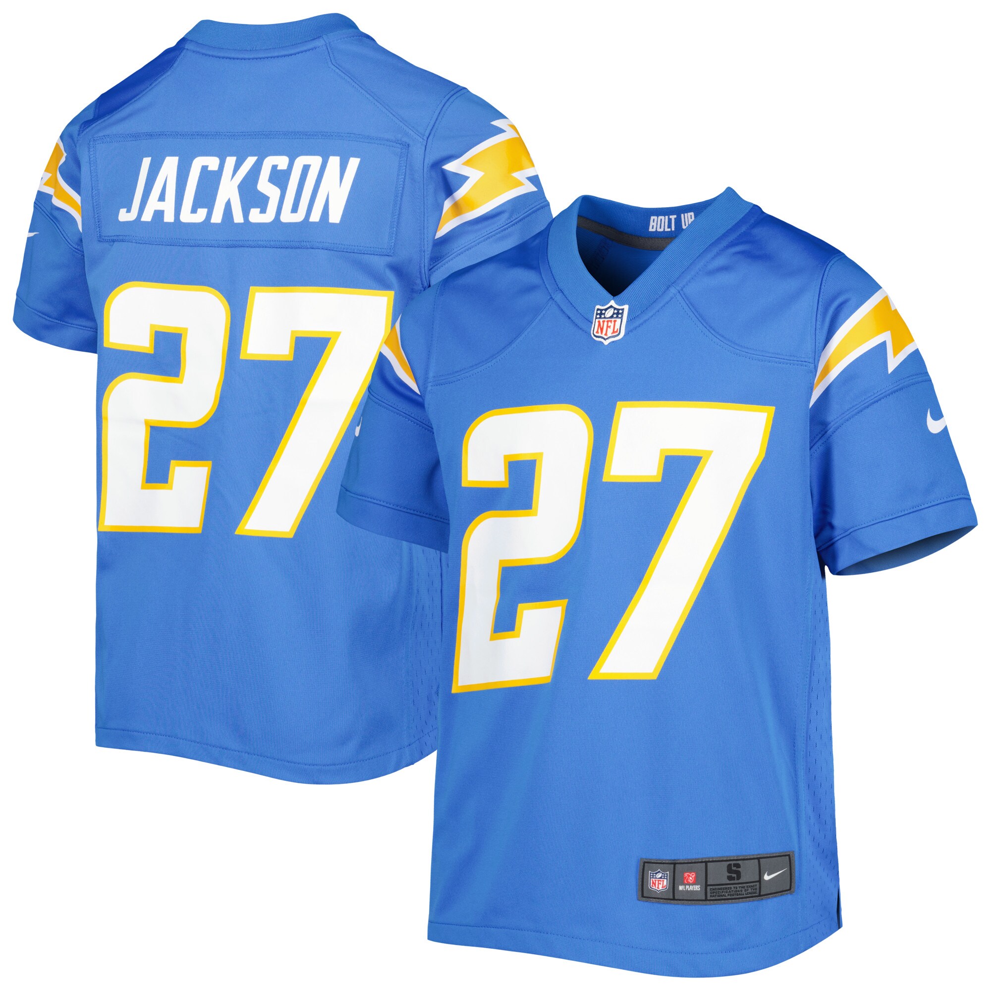 JC Jackson Los Angeles Chargers Youth Game Jersey – Powder Blue