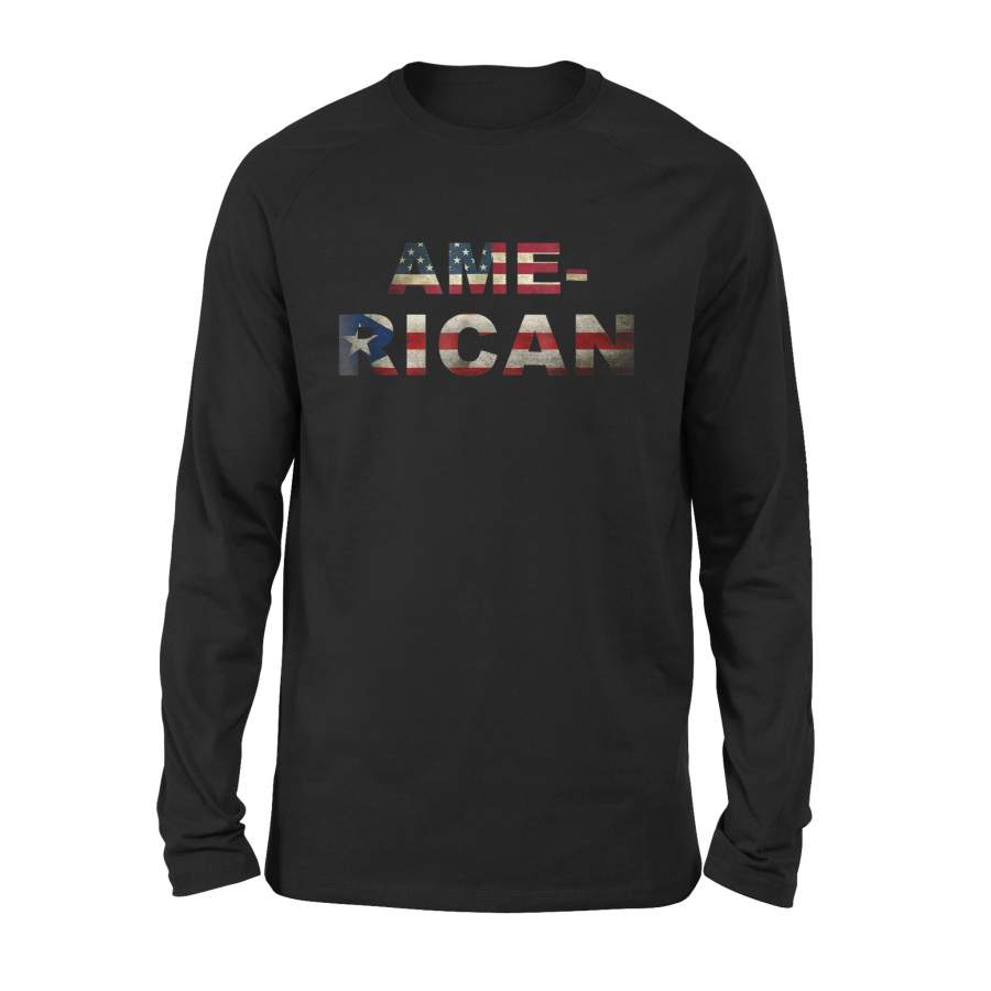 American Puerto Rican Flag Premium Long Sleeve T-Shirt