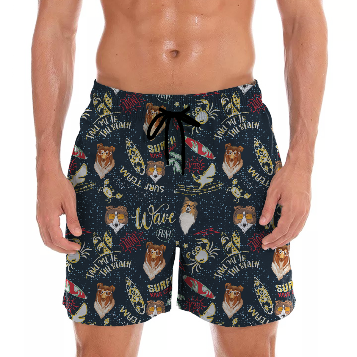 Shetland Sheepdog Aloha Hawaii Shorts Ha95171