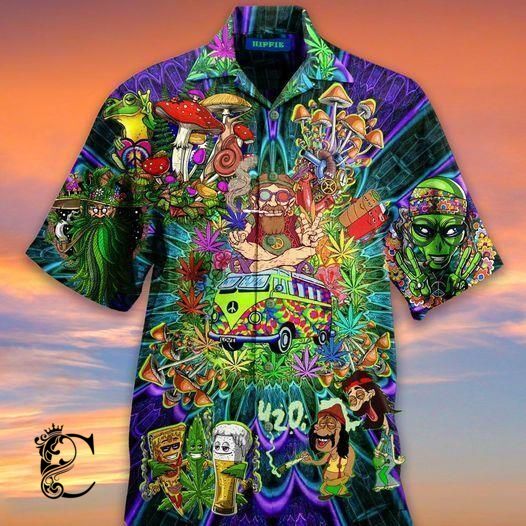 Beach Shirt High Quality Amazing Hippie Hawaiian Shirt- Chillicothemall