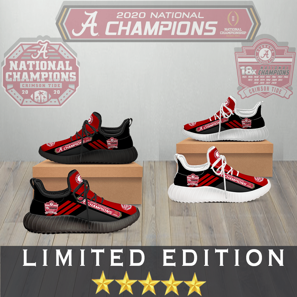 Alabama Crimson Tide Football Champions Red Yz Shoes – V7