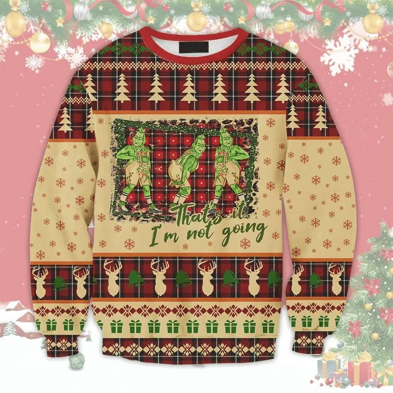 The Grinch Christmas 3D Ugly Thicken Sweaters Gingri48