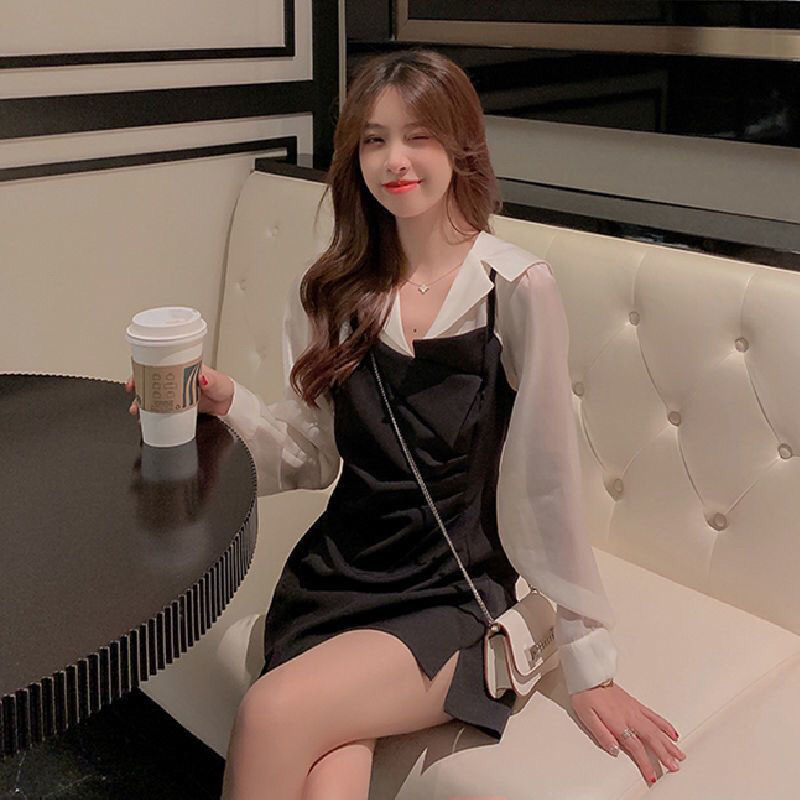 Spring Autumn Elegant Retro Women Long Sleeve Office Ladies Dress Women Slim Black Sexy Dress Evening Dress 2022 alx