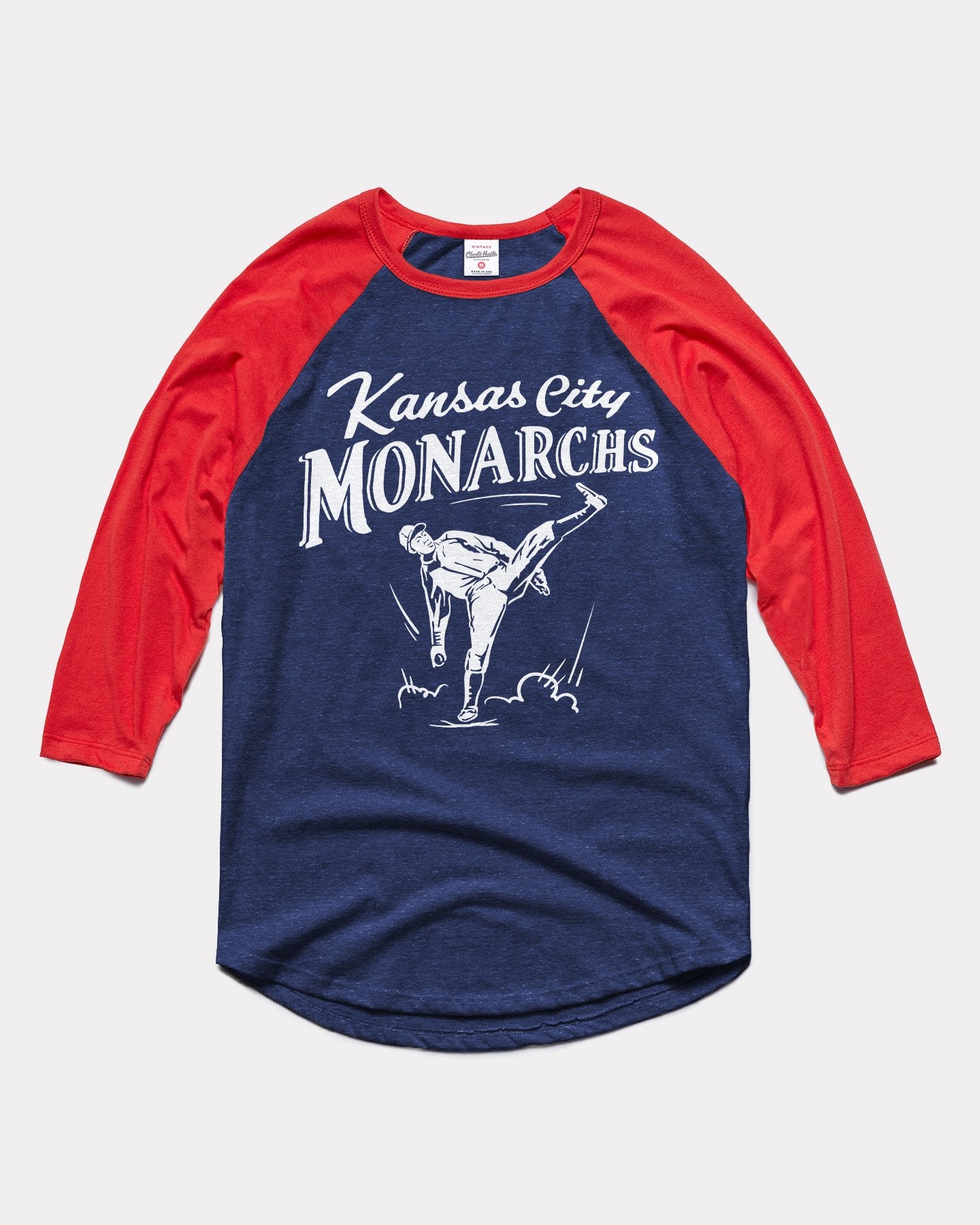 Negro Leagues Baseball Museum Kansas City Monarchs Vintage Navy & Red Raglan T-Shirt