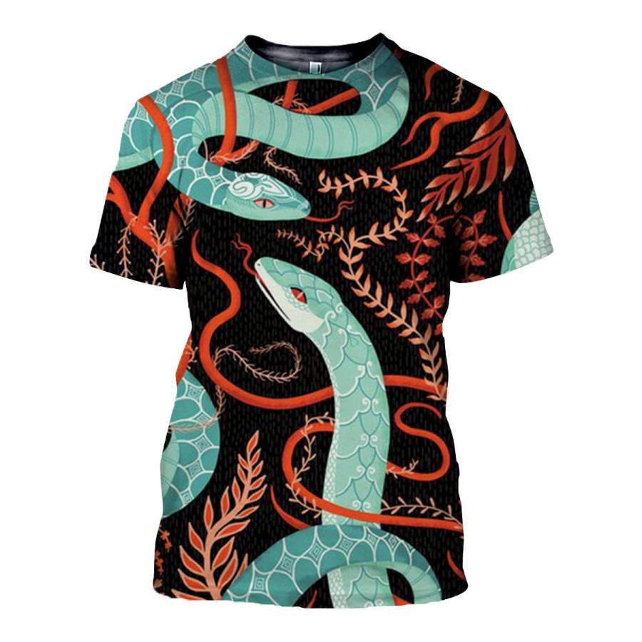 3D All Over Printed Snake T Shirt Hoodie 15124