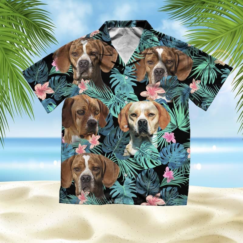 Felacia Portuguese Pointer Summer Leaves Hawaii Shirt Ha48503