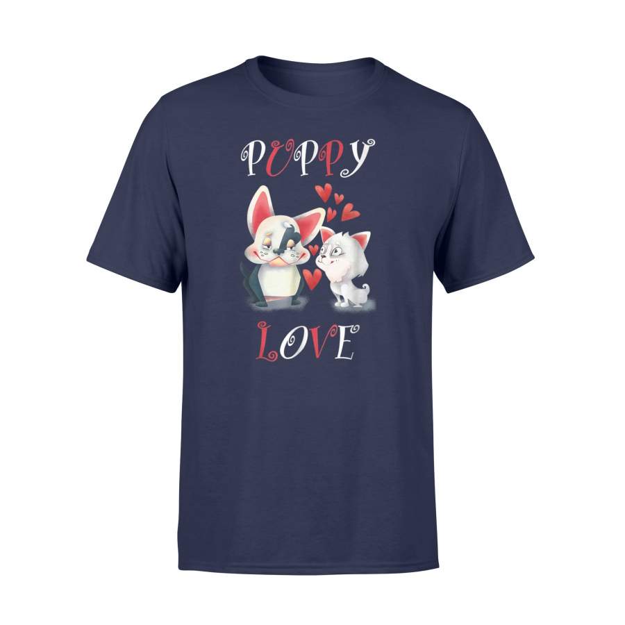 Cute Romantic Puppy Love Valentine T Shirt