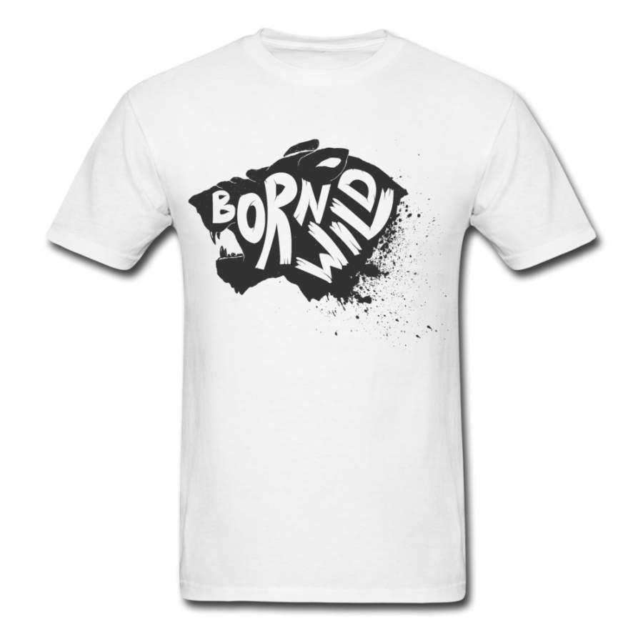 Born To Wild Funny Angry Tiger Shirt Wilderness Outdoor Tee