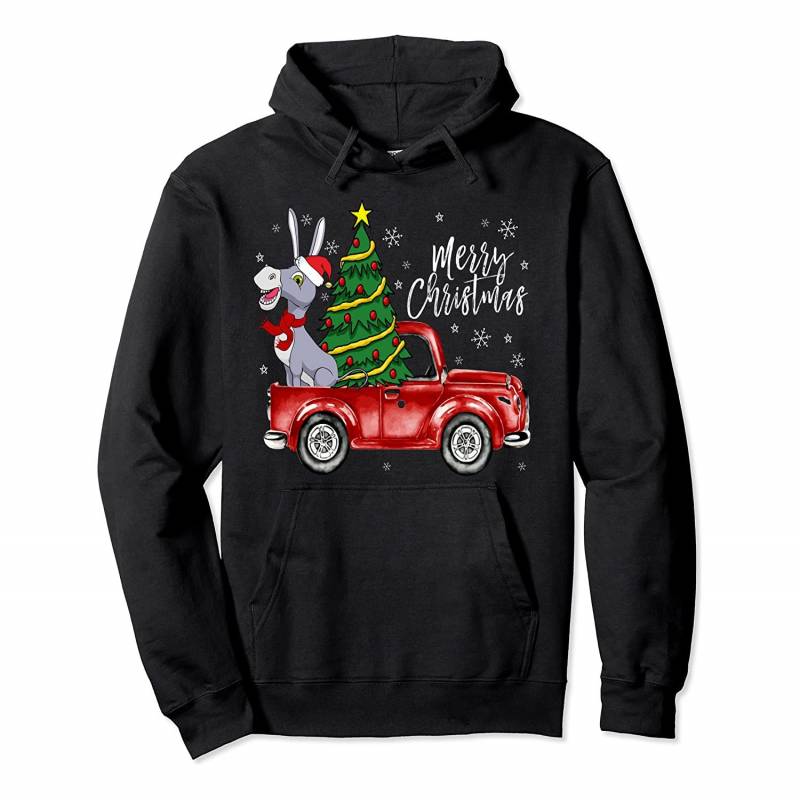 Cute Donkey Truck Christmas Costume Funny Farm Lover Gift Pullover Hoodie, T-Shirt, Sweatshirt