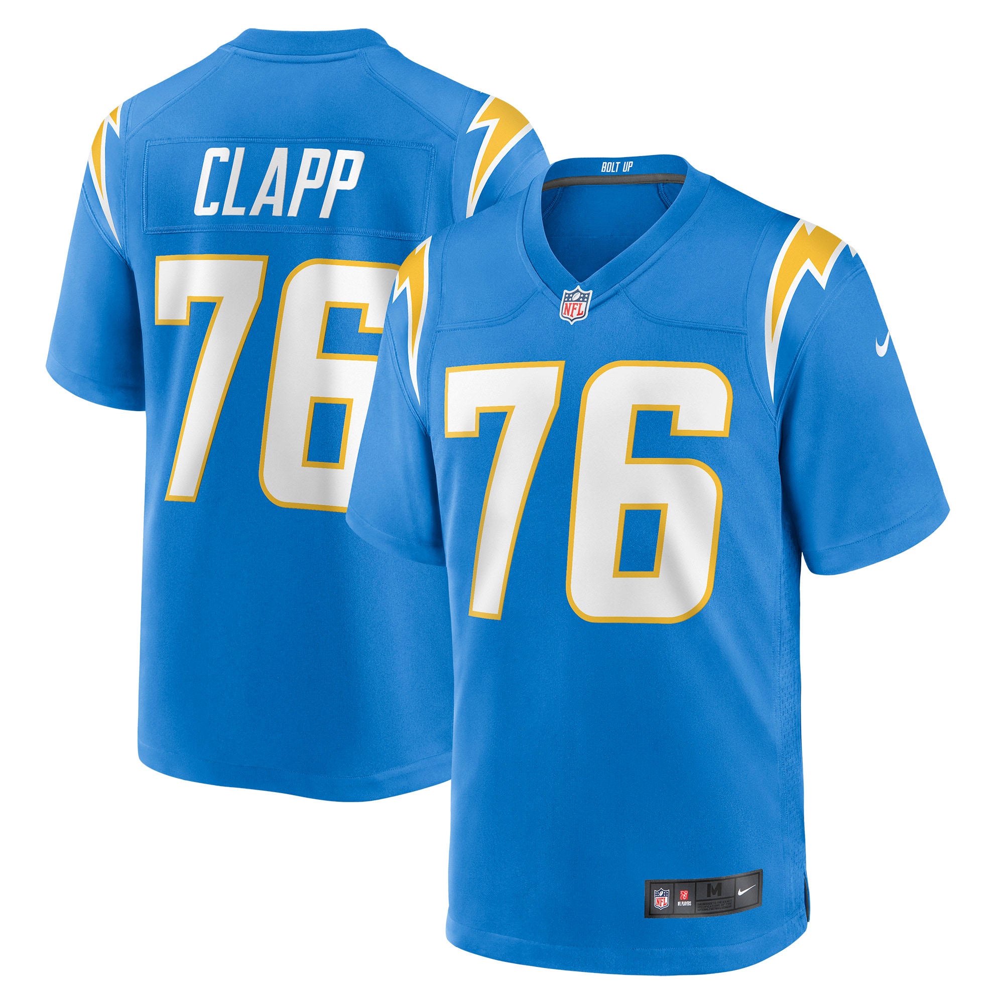 Men’s Los Angeles Chargers Will Clapp Powder Blue Game Jersey