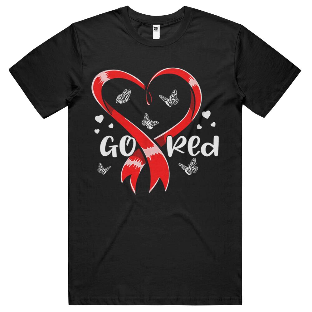 Go Red Heart Disease Awareness Gifts For Women Men Boys T Shirts