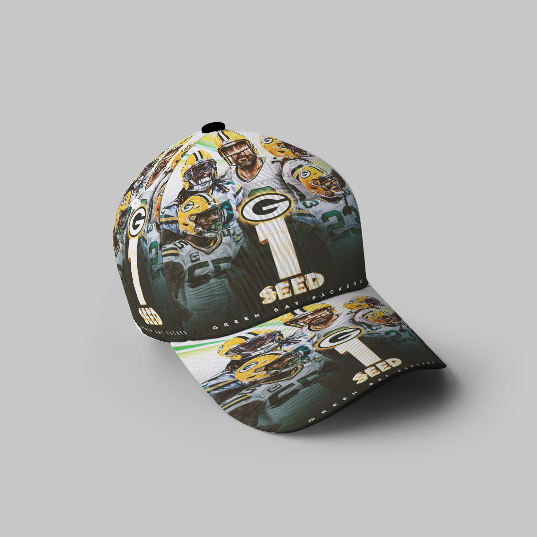 Green Bay Packers No1 Seed V2 3D Printing Baseball Cap Classic Hat