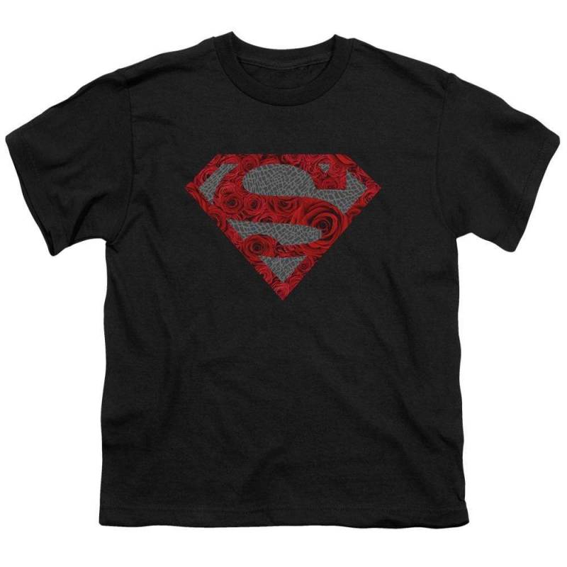 Superman Elephant Rose Shield Youth T-Shirt (Ages 8-12)