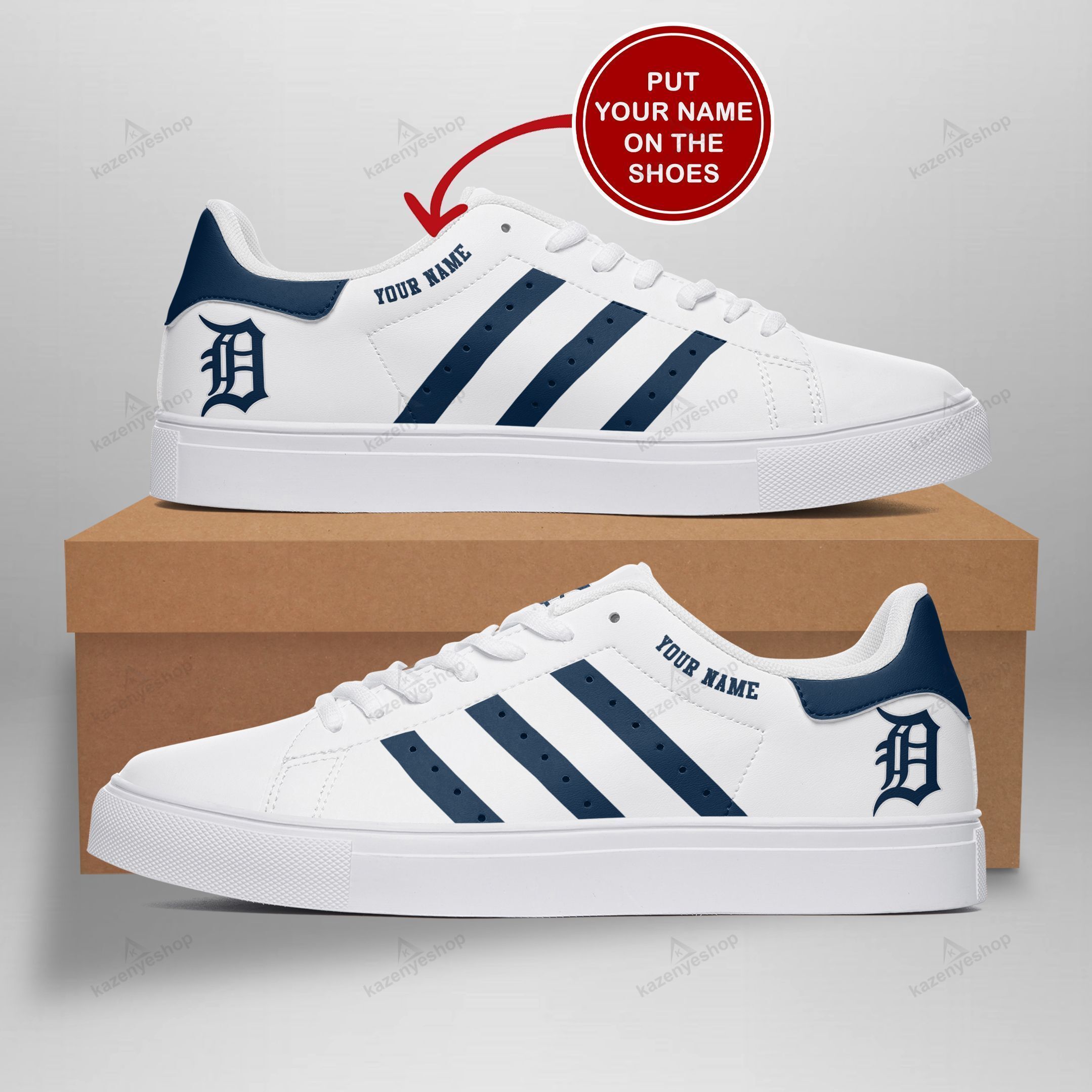 Detroit Tigers Personalized Ss Custom Sneakers 095