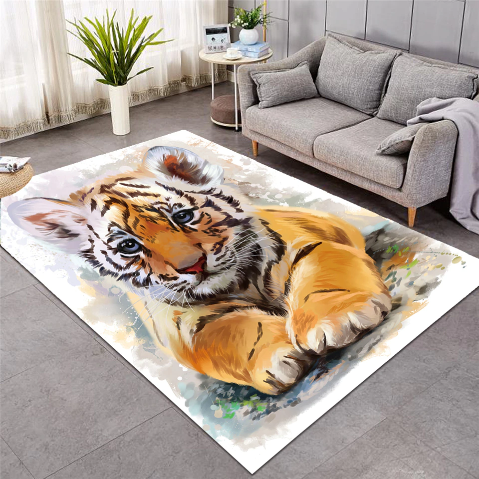 3D Tiger Cub Rug