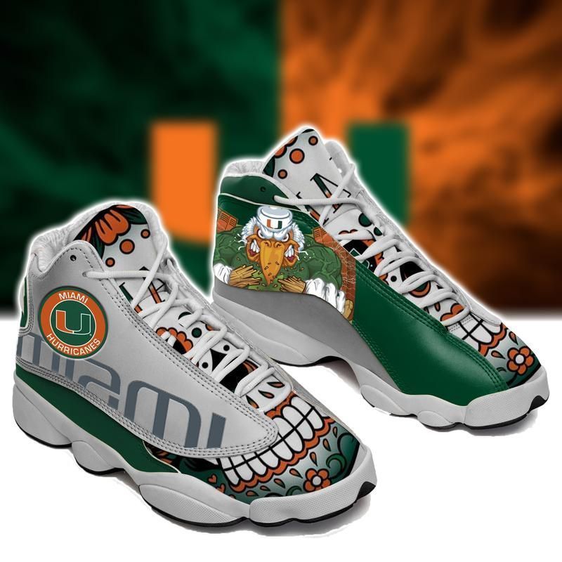 Miami Hurricanes Form Air Jordan 13 Football 1 Shoes Sport Sneakers
