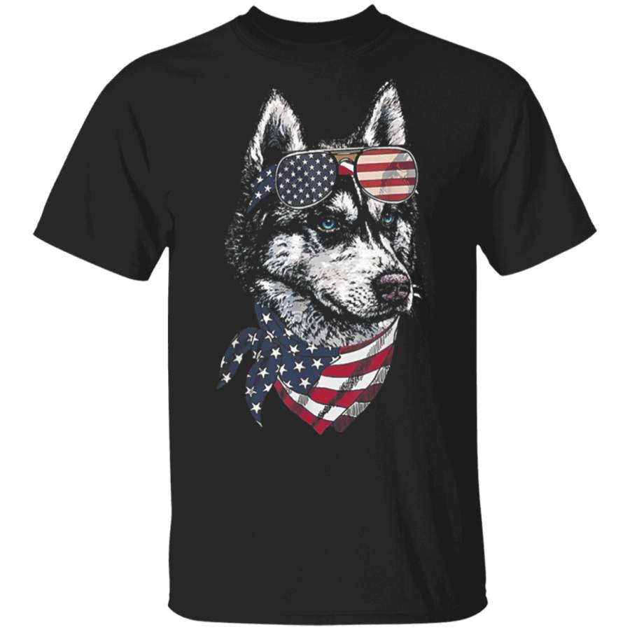 Siberian Husky 4th of July America USA Flag Patriotic TShirt TShirt