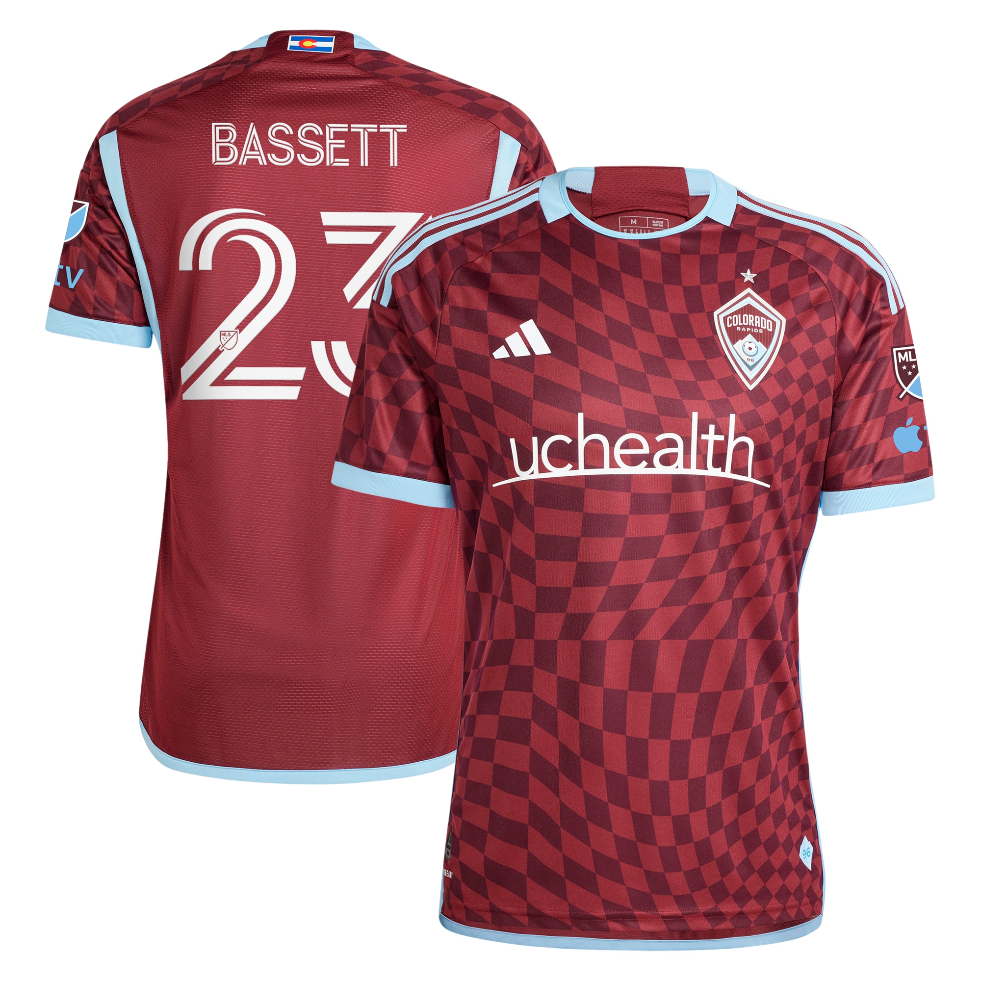 Cole Bassett Colorado Rapids 2024 One Flag Kit Authentic Player Jersey – Burgundy