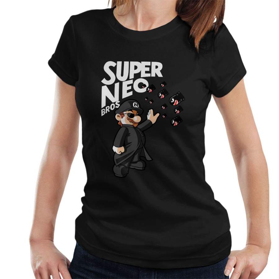 Super Mario Matrix Neo Bros Women’s T-Shirt