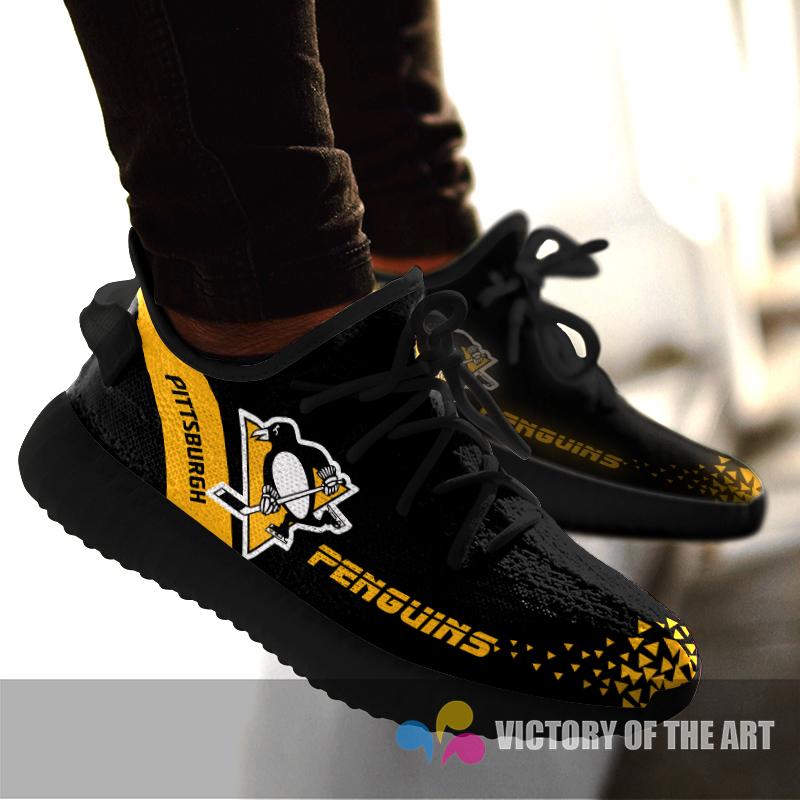 Simple Logo Pittsburgh Penguins Sneakers As Special Shoes