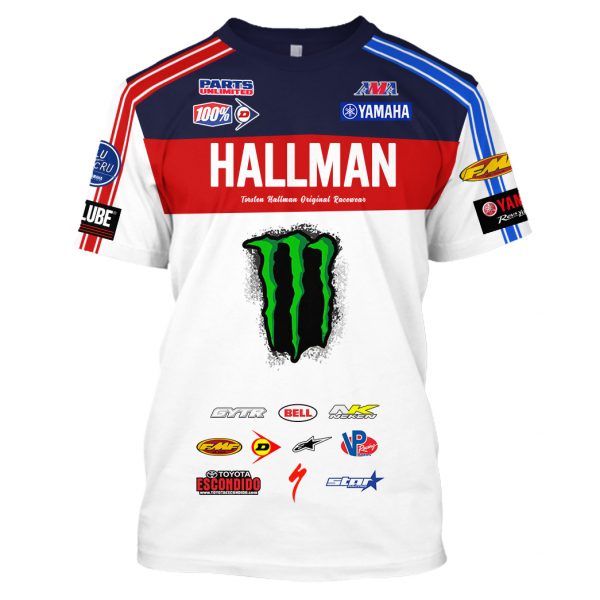 Yamaha Monster Energy Personalized Name Number Unisex Tshirt All Over Printed Unisex Tshirt Us Size