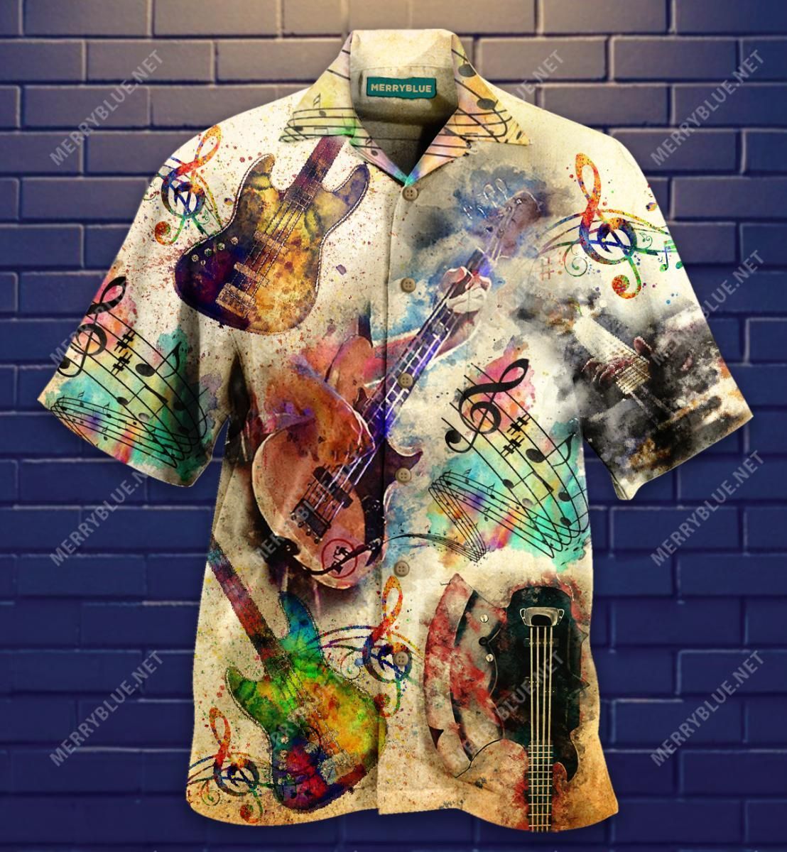 Bass Its Like Guitar But Way Cooler Bass Guitar Aloha Hawaiian Shirt Colorful Short Sleeve Summer Beach Casual Shirt For Men And Women