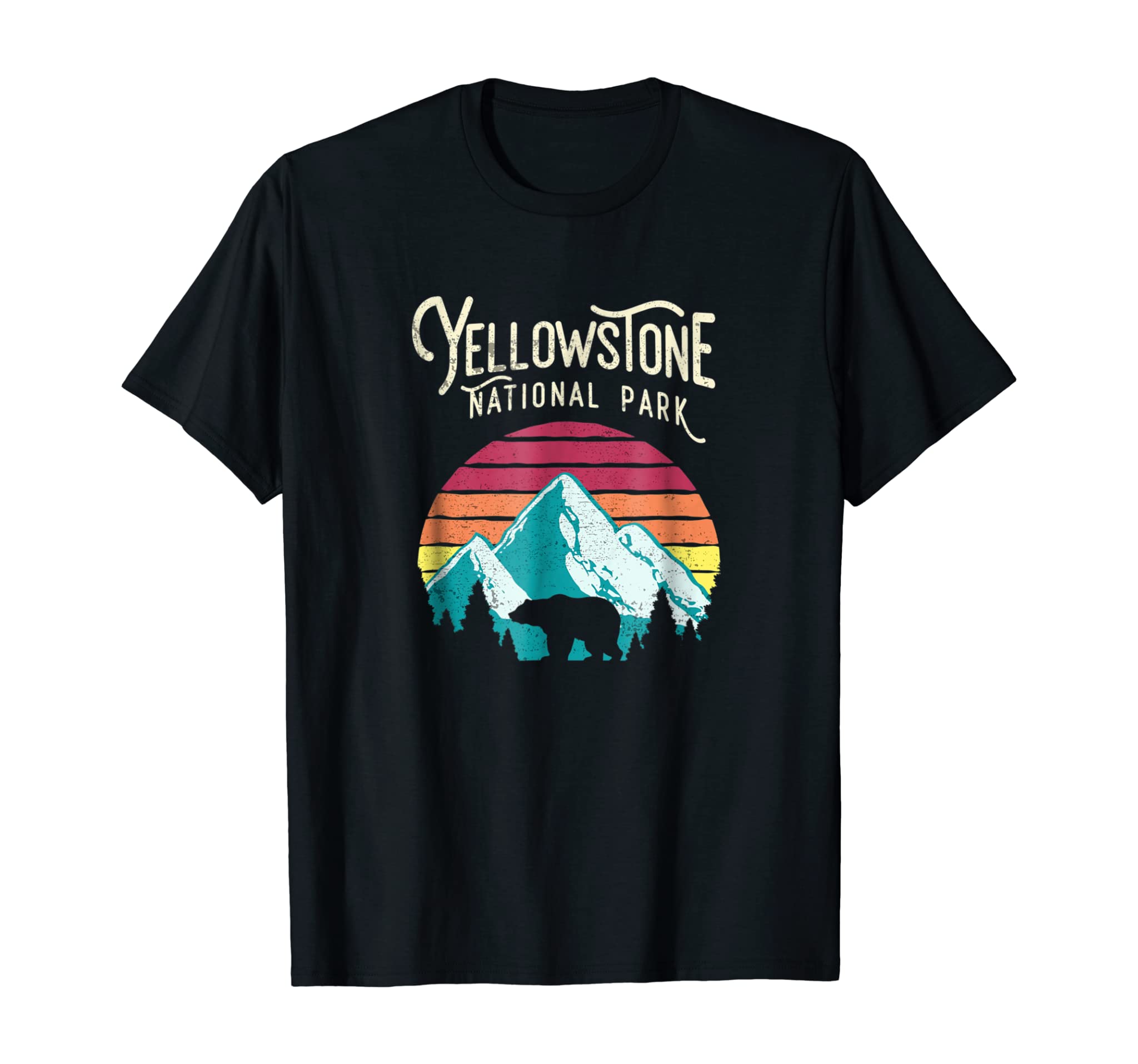 Vintage Yellowstone National Park WY Mountain Bear T Shirt