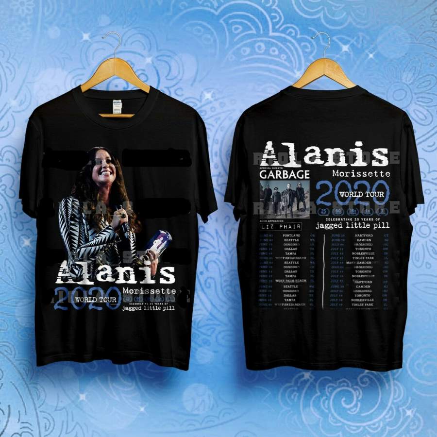 New Alanis Morissette T-Shirt Tour 2020 Jagged Little Pill Black Shirt S-5XL