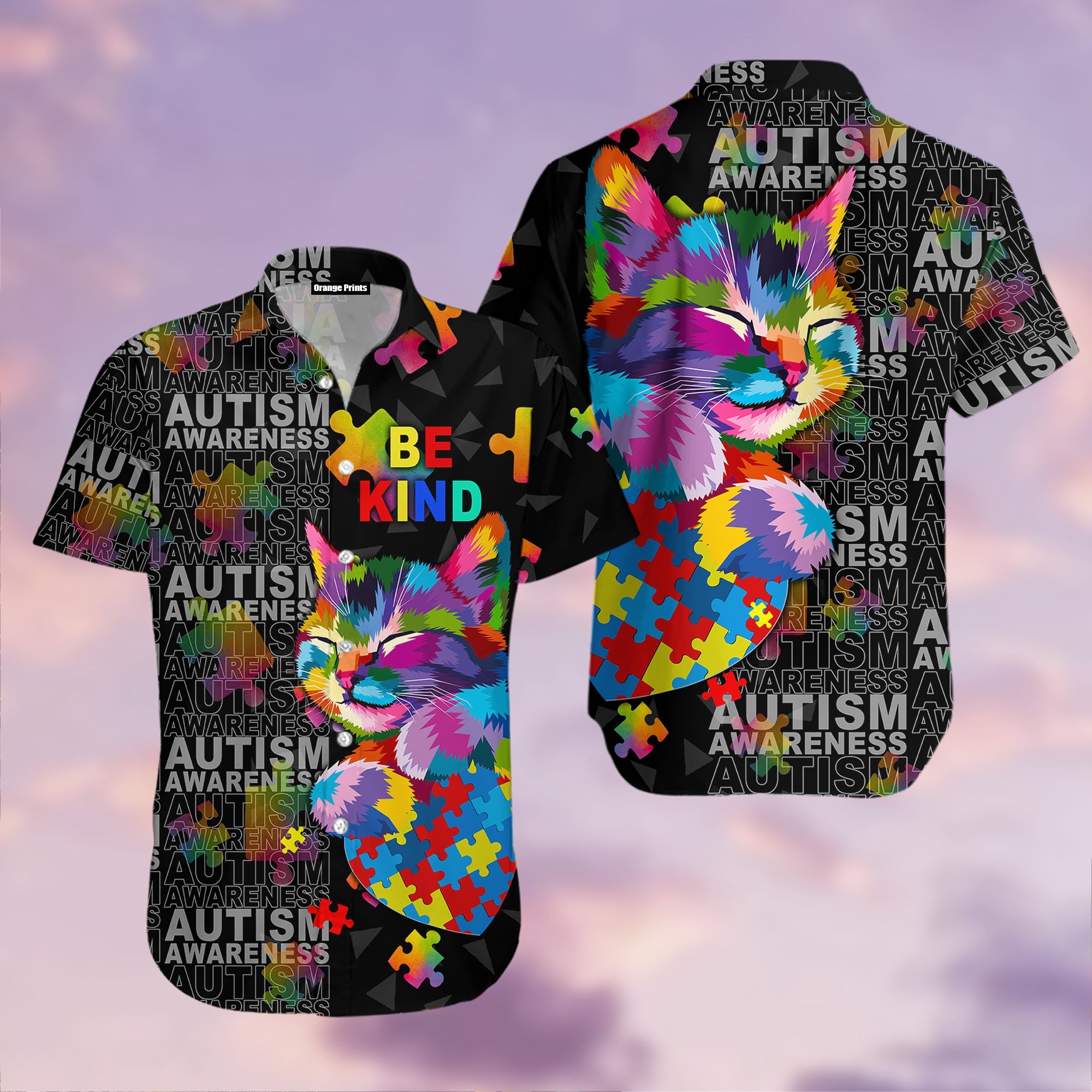 Autism Awareness Cat Be Kind Hawaii Shirt For Men Women Adult Ha47787