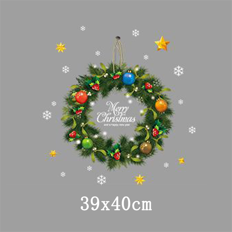 2021 Merry Christmas wall stickers supermarket window glass decoration wall decal Christmas decorations alx