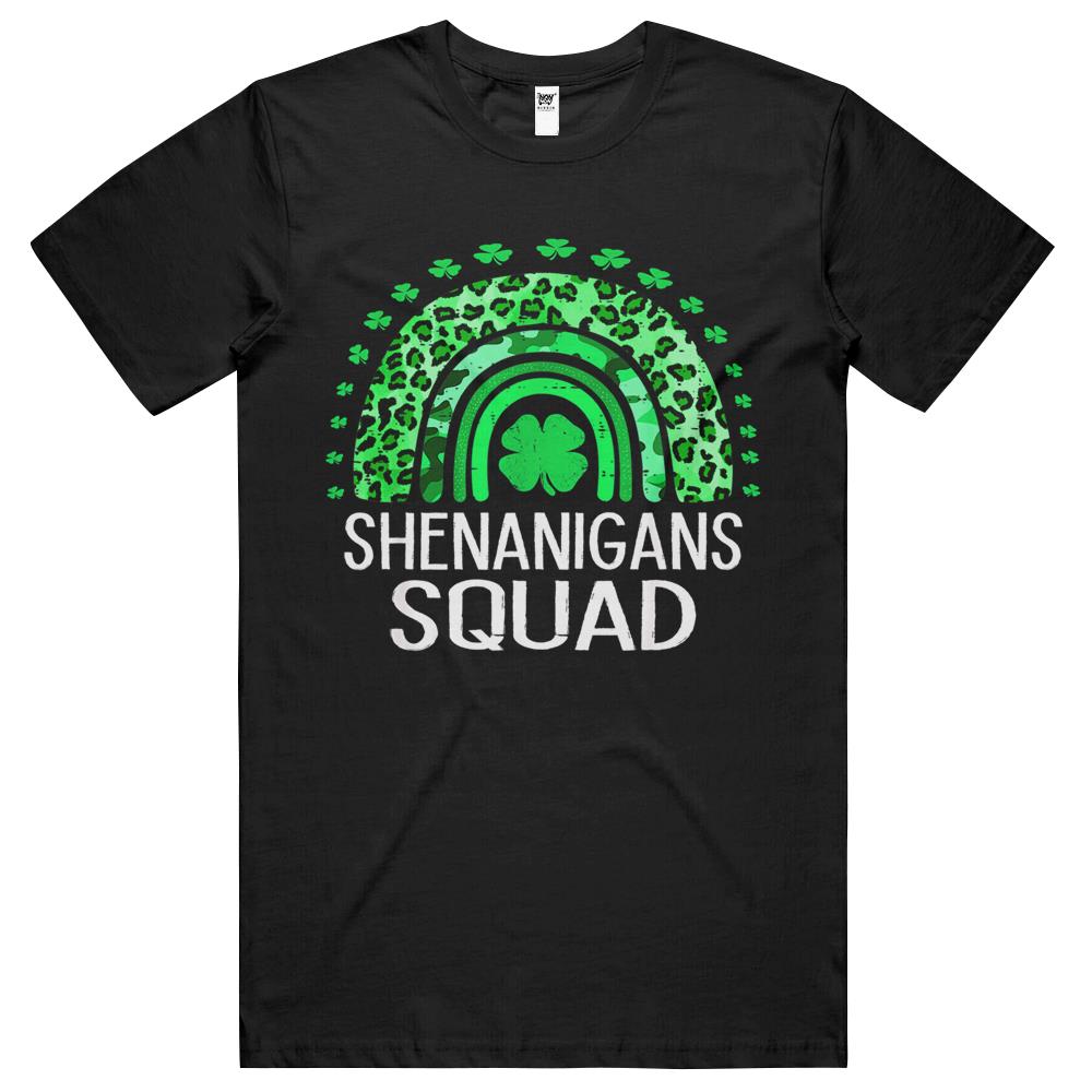 Shenanigans Squad Funny St Patricks Day Costume Rainbow Gift T Shirts