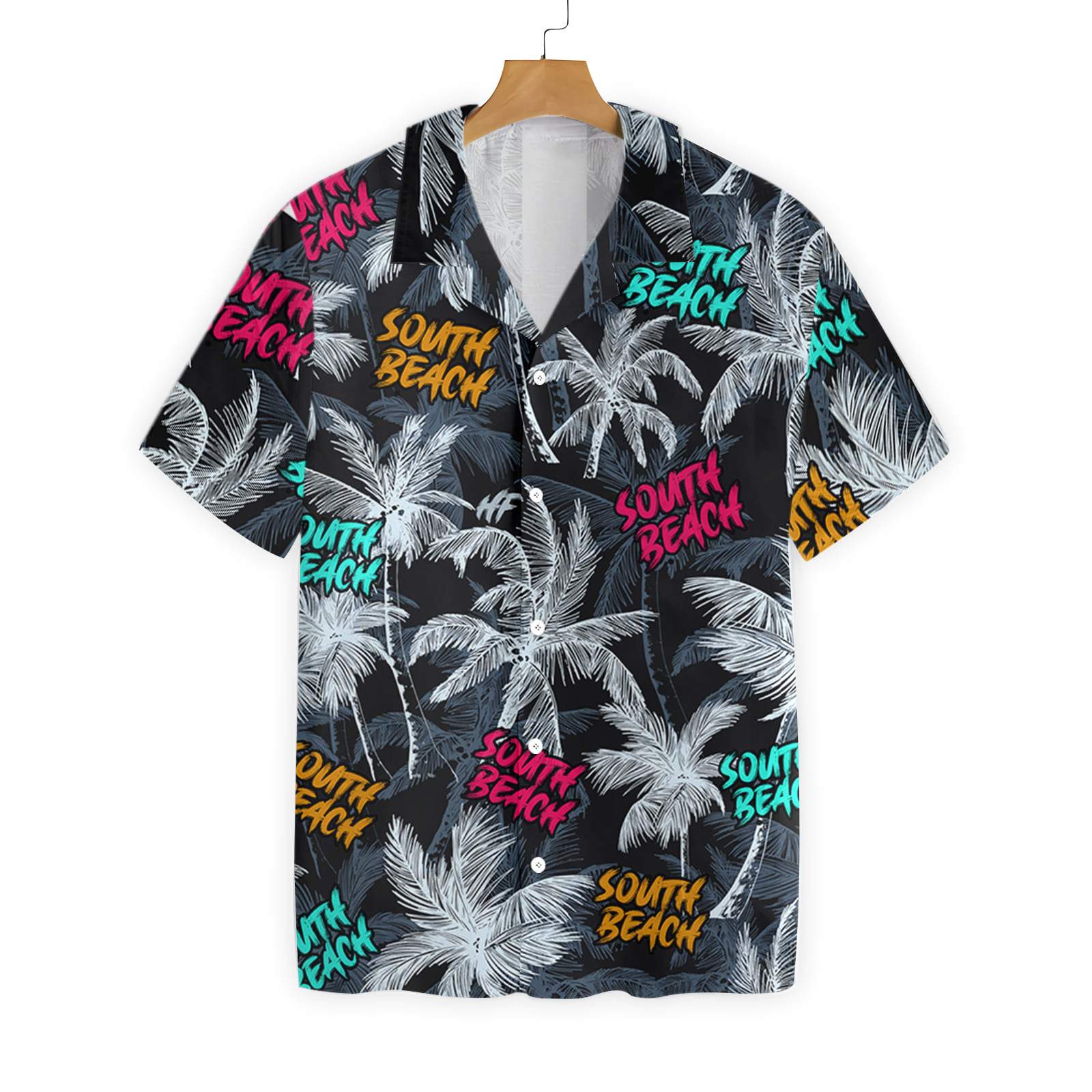 South Beach Coconut Tree Seamless 0307 Hawaii Shirt Ha27764