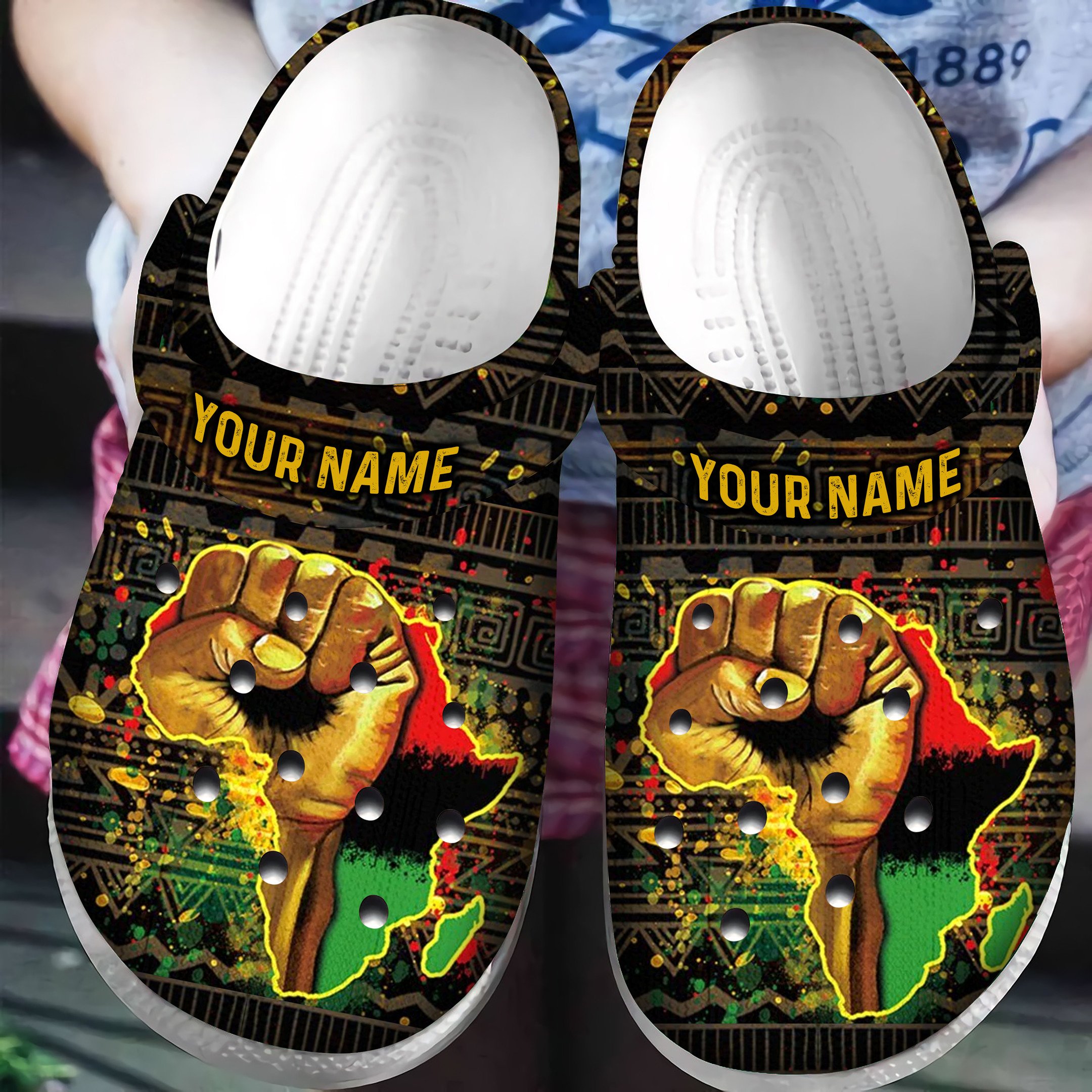 Personalized Black Power Strong African American clogs Classic Clogs Shoes Pancr1160