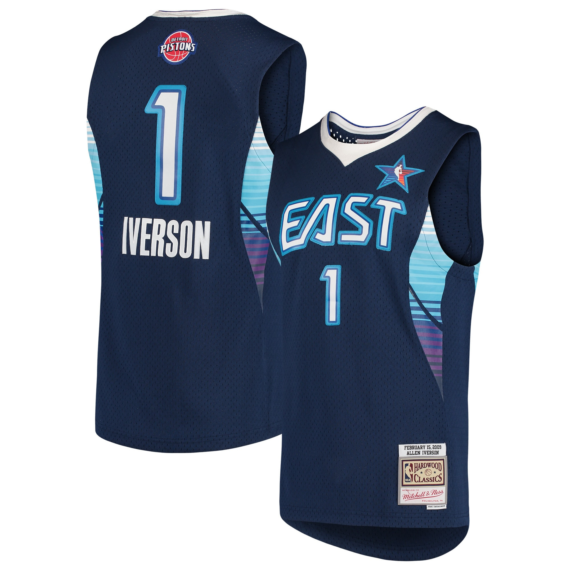 Allen Iverson Eastern Conference Mitchell & Ness Hardwood Classics 2009 NBA All-star Game Swingman Jersey – Navy